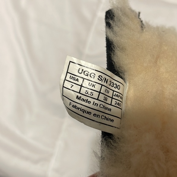 Ugg Avondale Black Suede Boots Diamond Gold and Silver Metal Studs inside zip - Picture 13 of 16